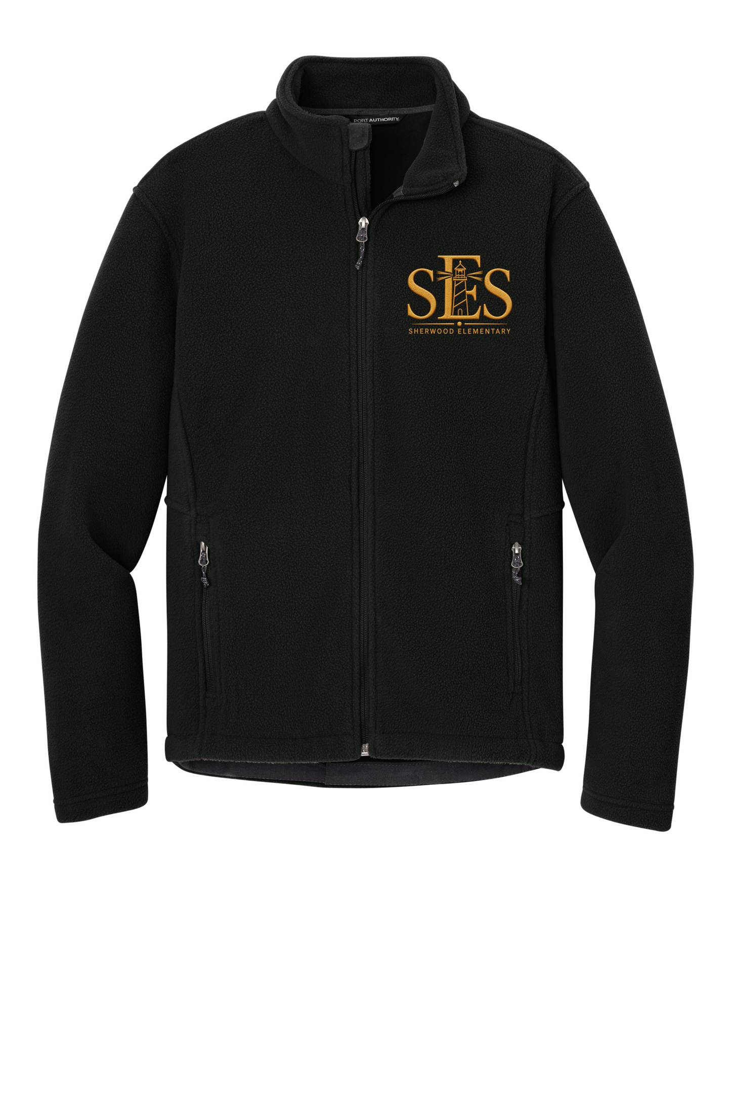 Sherwood Elementary SES Embroidered Black Fleece Jacket –Youth & Adult