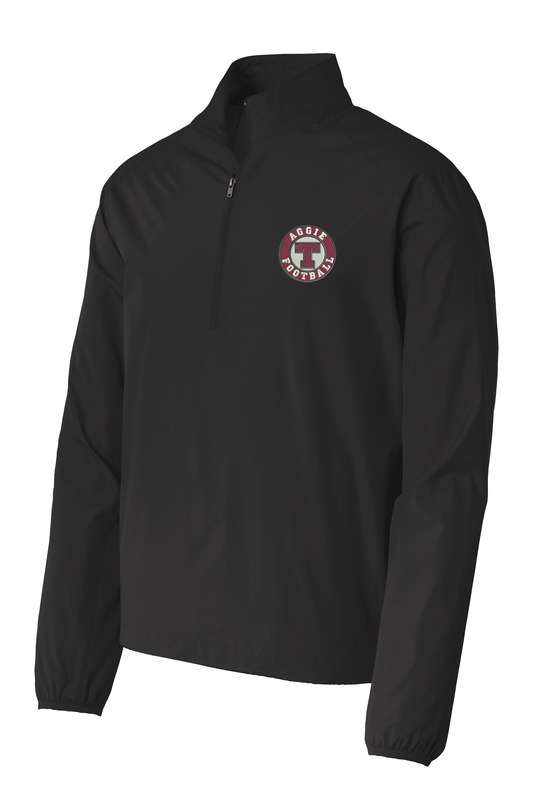 Aggie Football Embroidered Pullover-Black