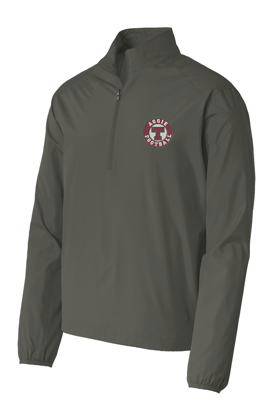 Aggie Football Embroidered Pullover-Black Dark Grey