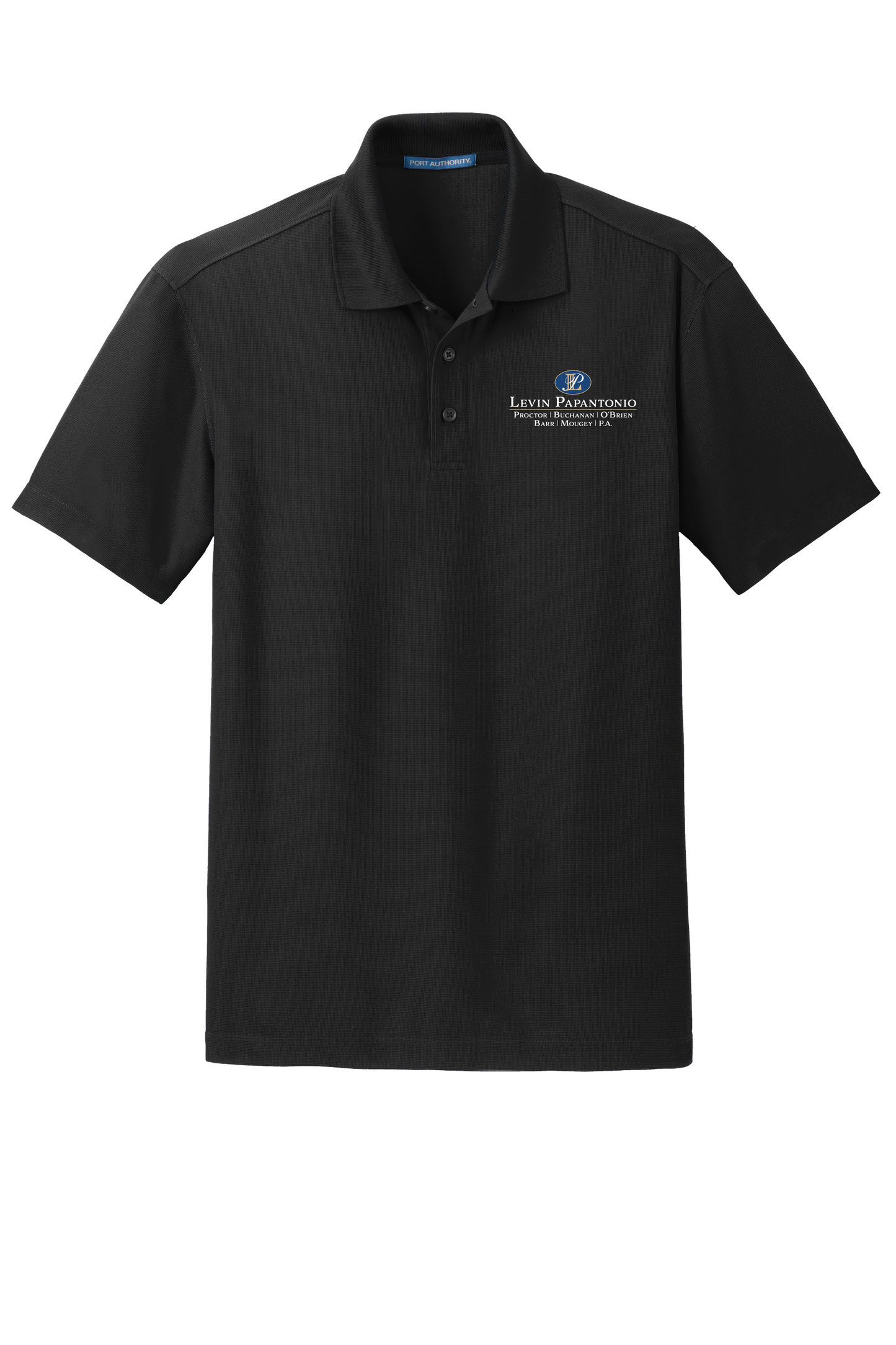 Levin Papantonio Port Authority Dry Zone Grid Polo-Stack Logo