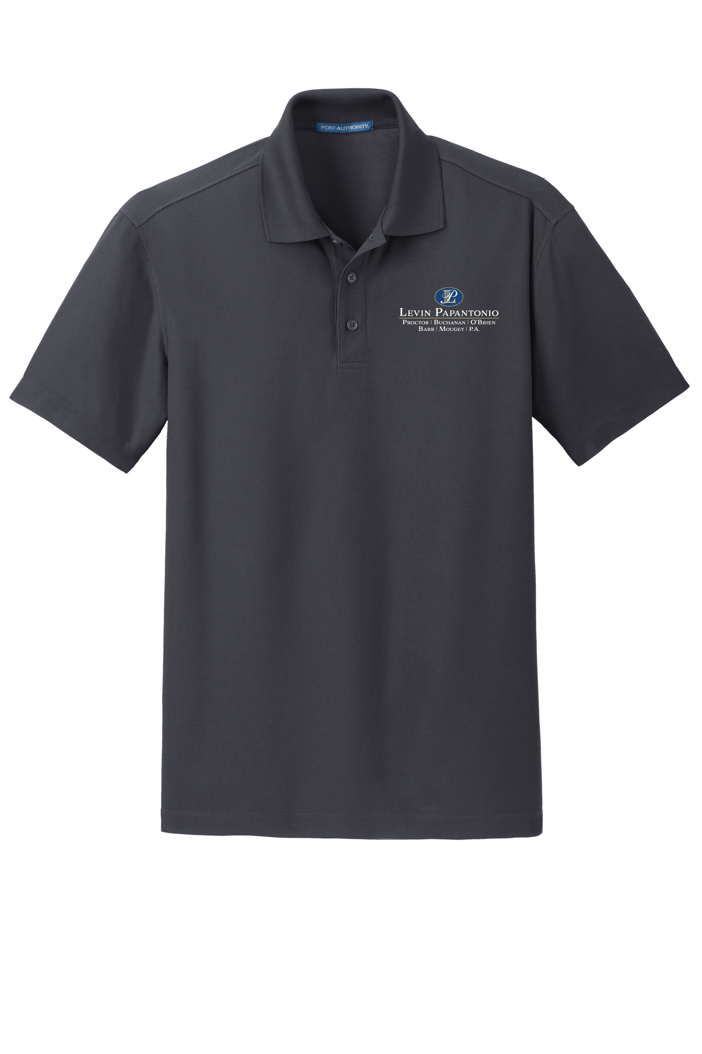 Levin Papantonio Port Authority Dry Zone Grid Polo-Stack Logo