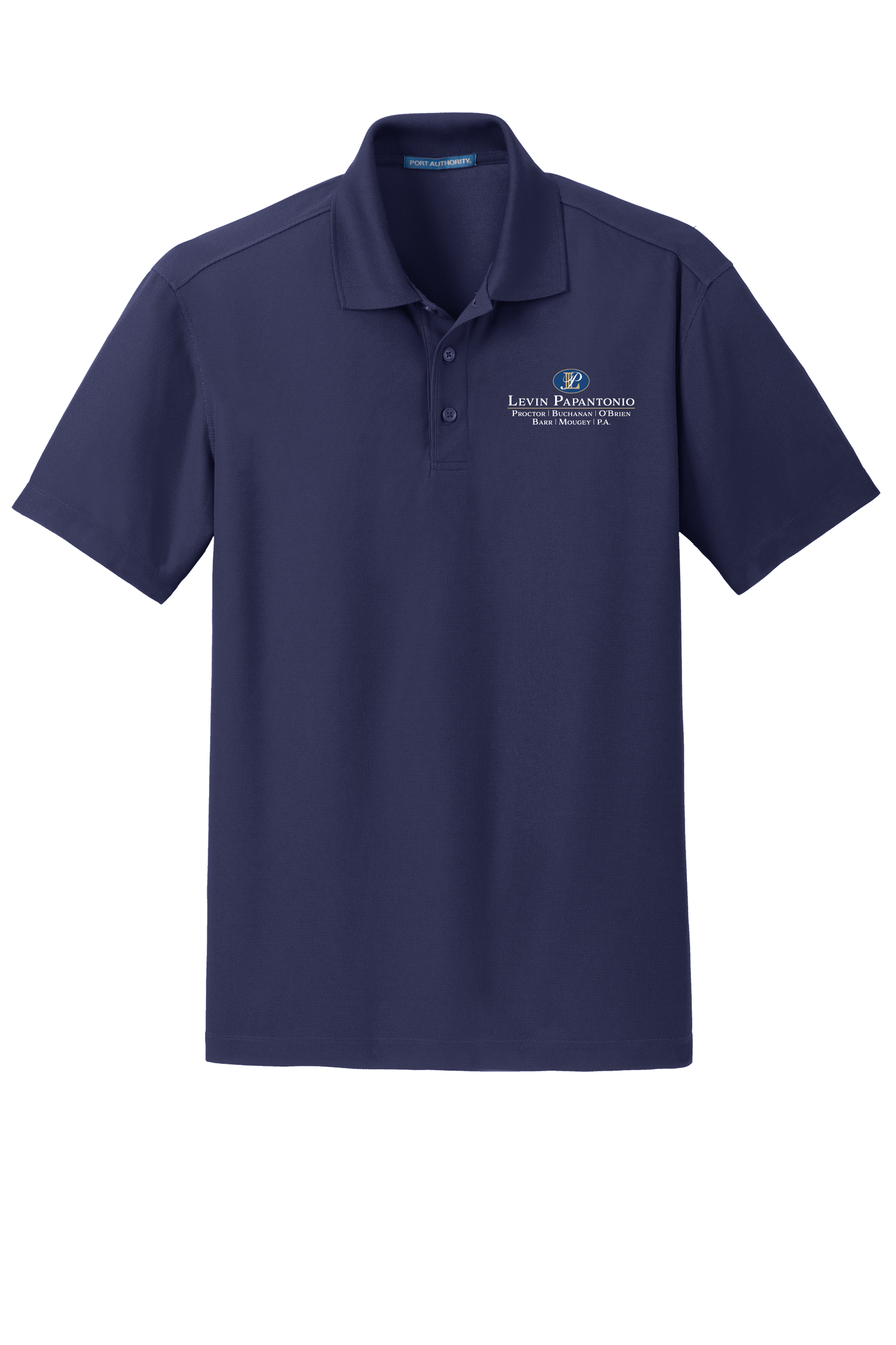 Levin Papantonio Port Authority Dry Zone Grid Polo-Stack Logo