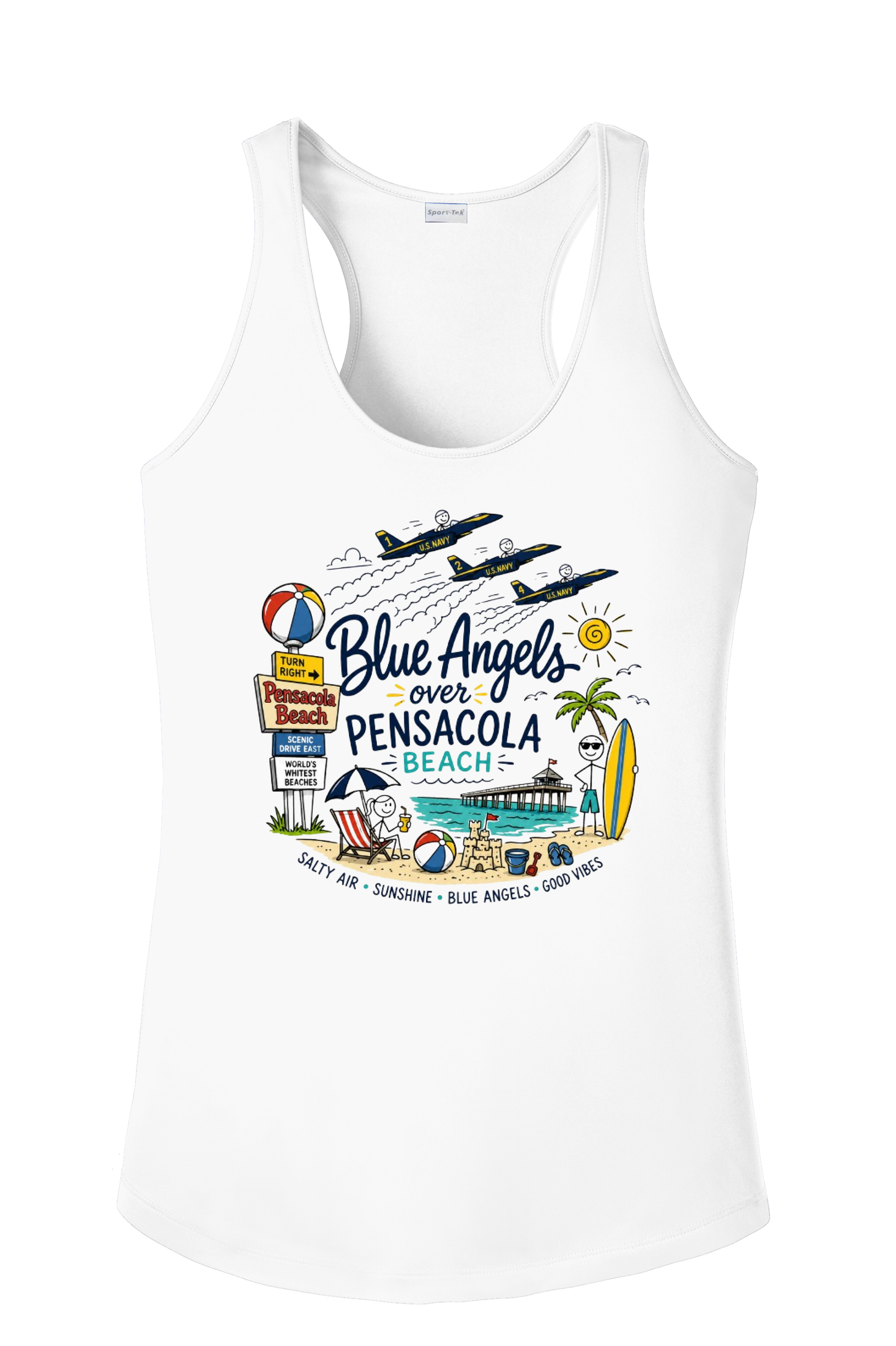 Blues over Pensacola Beach Moisture Wicking Tank