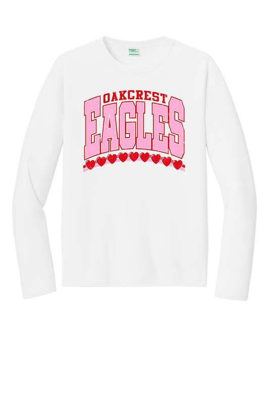 Oakcrest Eagles Valentine's Shirt DRY FIT Long Sleeve