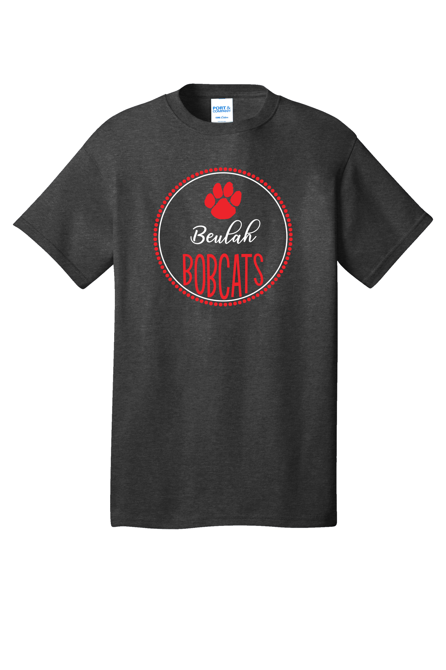 Beulah Bobcats Dark Grey Heather Bella T-Shirt