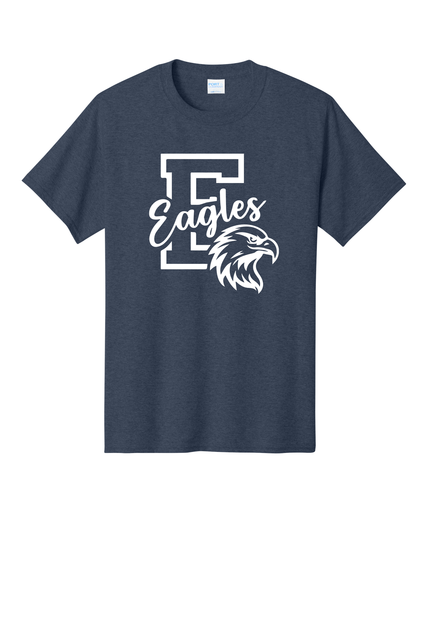 Oakcrest Eagles Classic Logo Spirit T-Shirt – Heather Navy