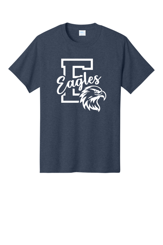Oakcrest Eagles Classic Logo Spirit T-Shirt – Heather Navy