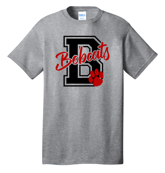 B for Bobcats Sports Gray T-Shirt