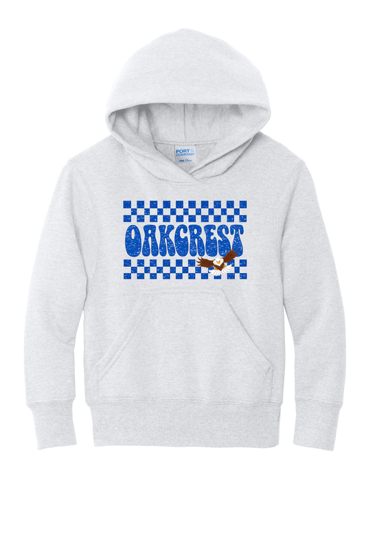 Oakcrest Checkerboard Hoodie – Ash Gray