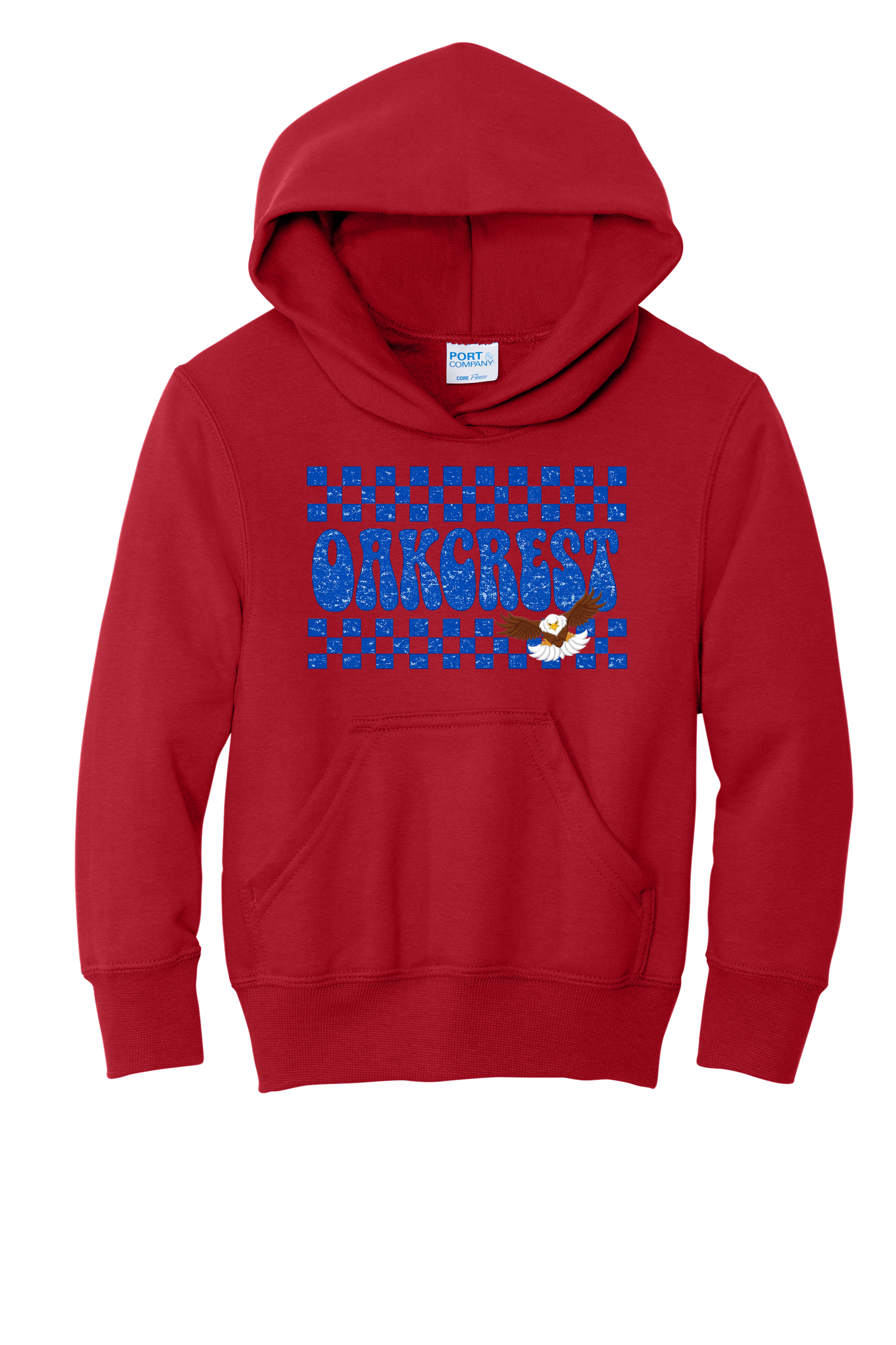 Oakcrest Checkerboard Hoodie – RED