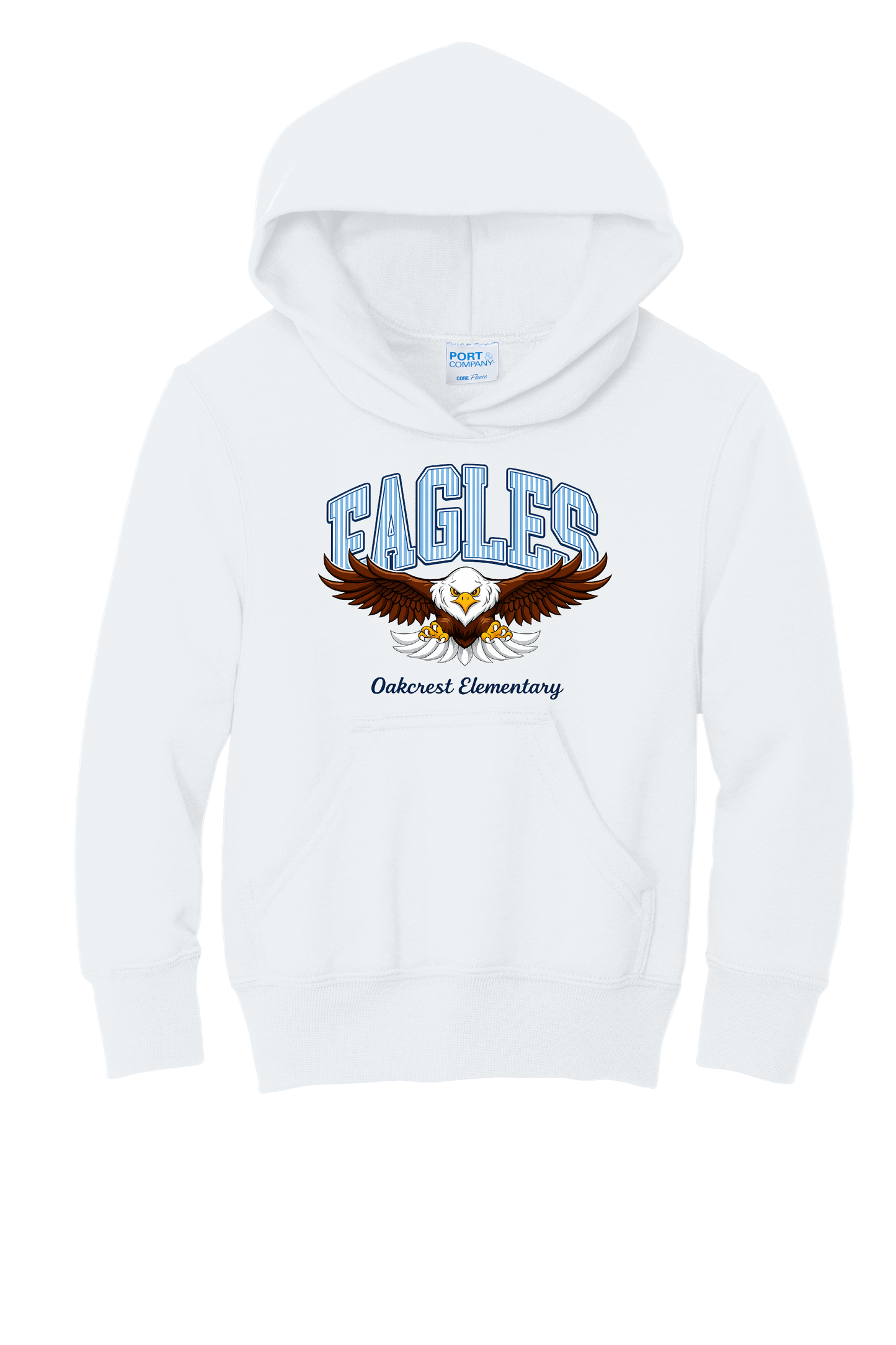 Oakcrest Elementary Eagles Hoodie - White