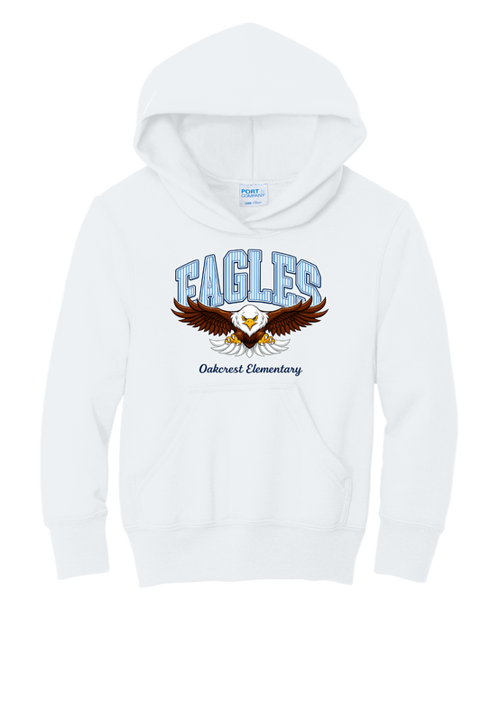 Oakcrest Elementary Eagles Hoodie - White