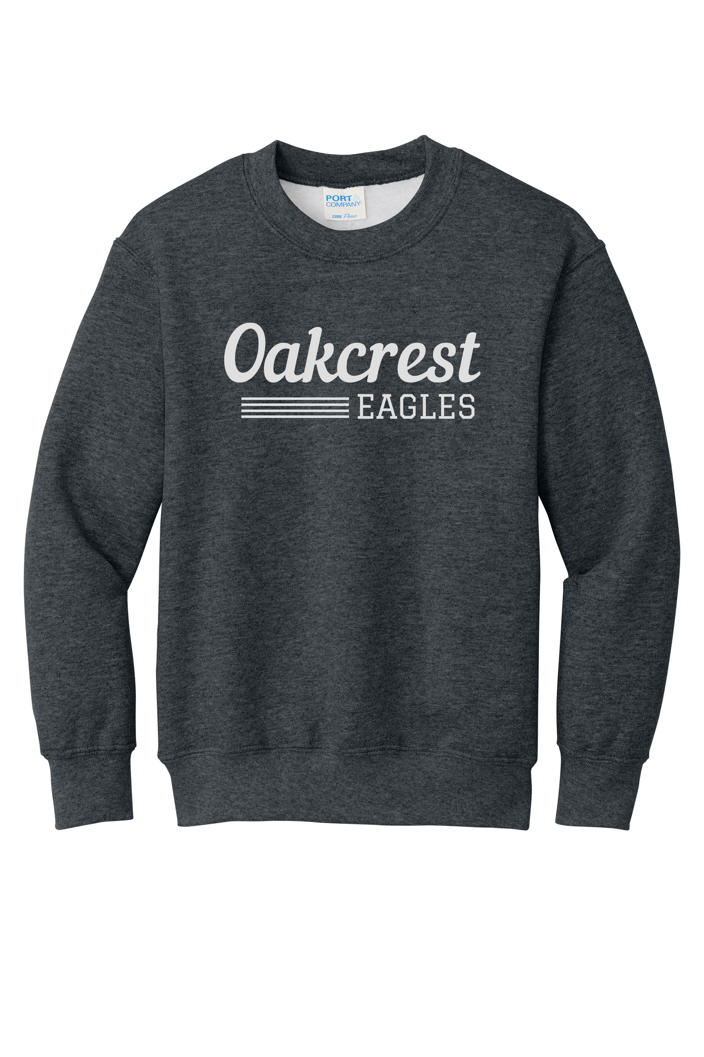 Oakcrest Eagles Crewneck Sweatshirt – Dark Heather Gray