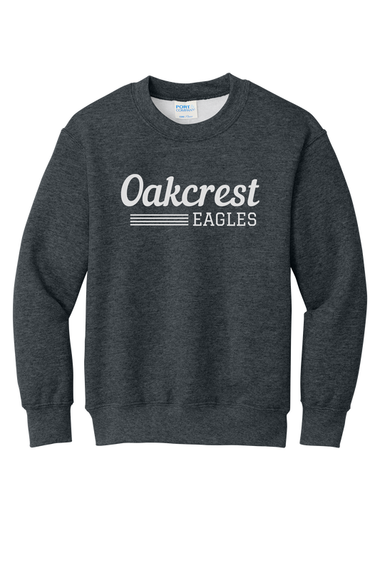 Oakcrest Eagles Crewneck Sweatshirt – Dark Heather Gray