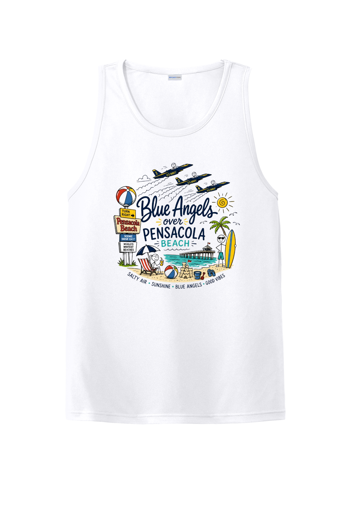 Blues over Pensacola Beach Moisture Wicking Tank