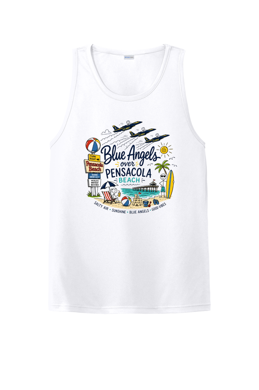 Blues over Pensacola Beach Moisture Wicking Tank