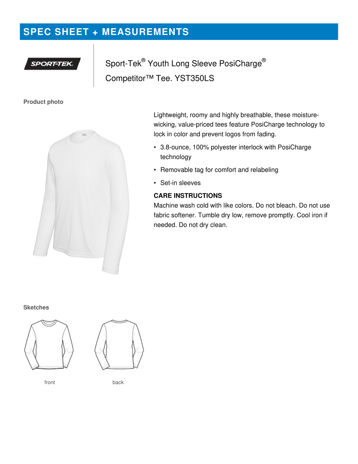 UR HOOK'D on BLUES LONG SLEEVE DRY FIT-YOUTH
