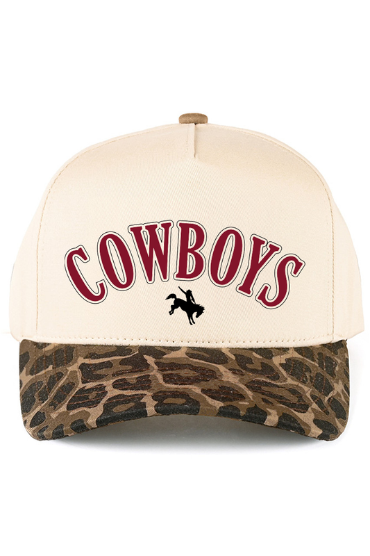 Cantonment Cowboys Hat Natural with Leopard Bill