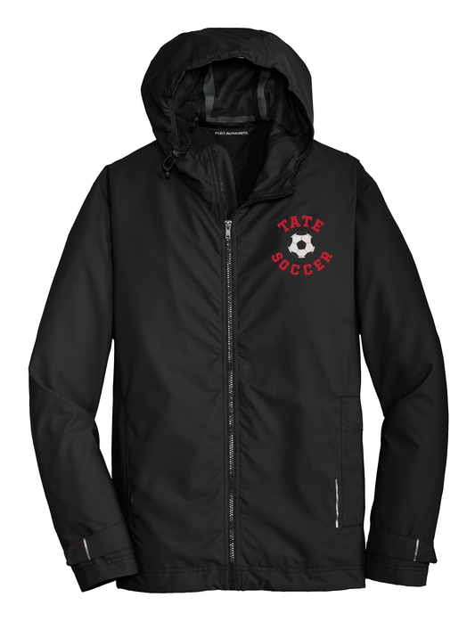 Tate Soccer Port & Company Embroidered Rain Jacket