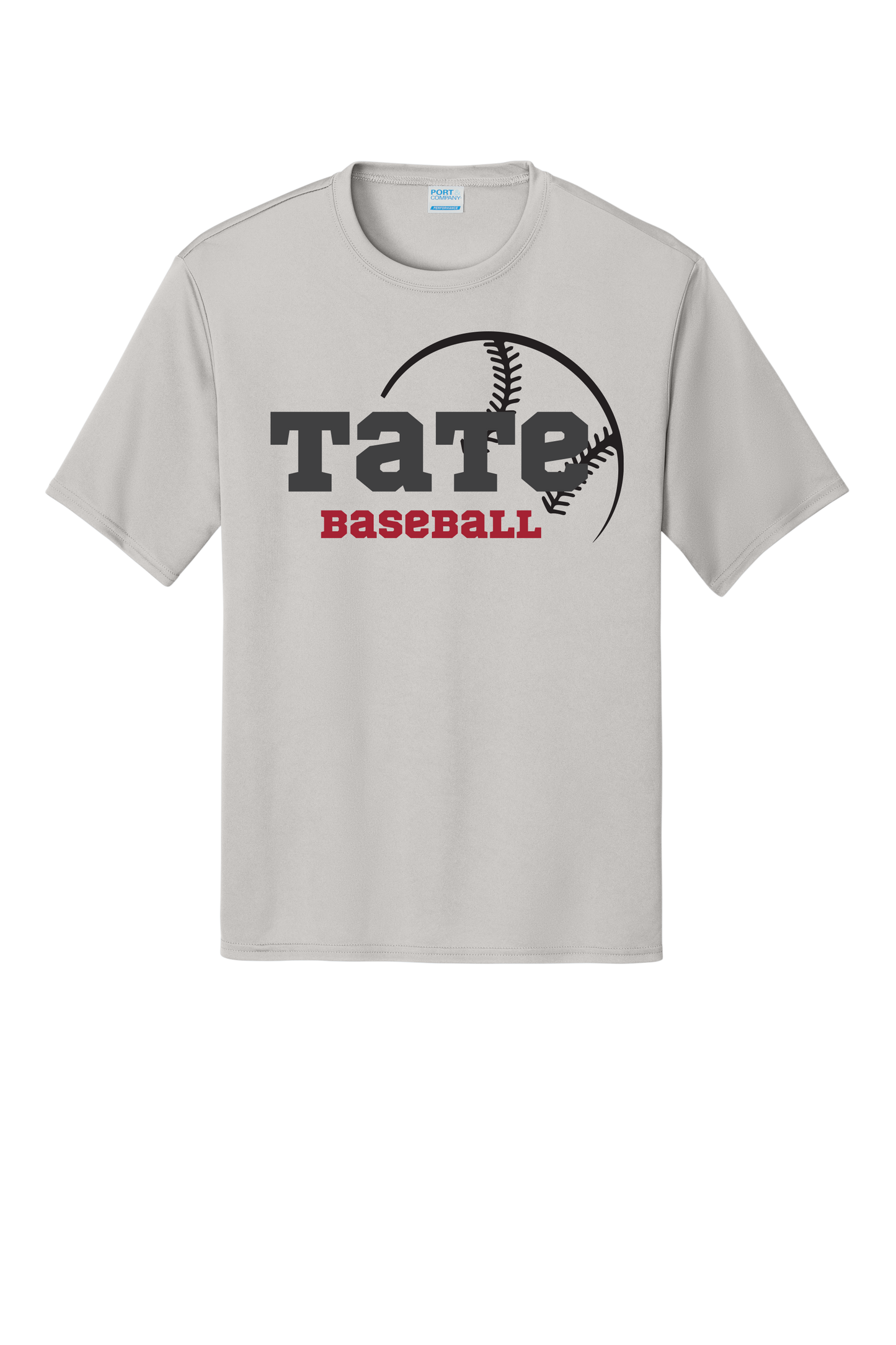 Tate Baseball Dry Fit Silver T-Shirt