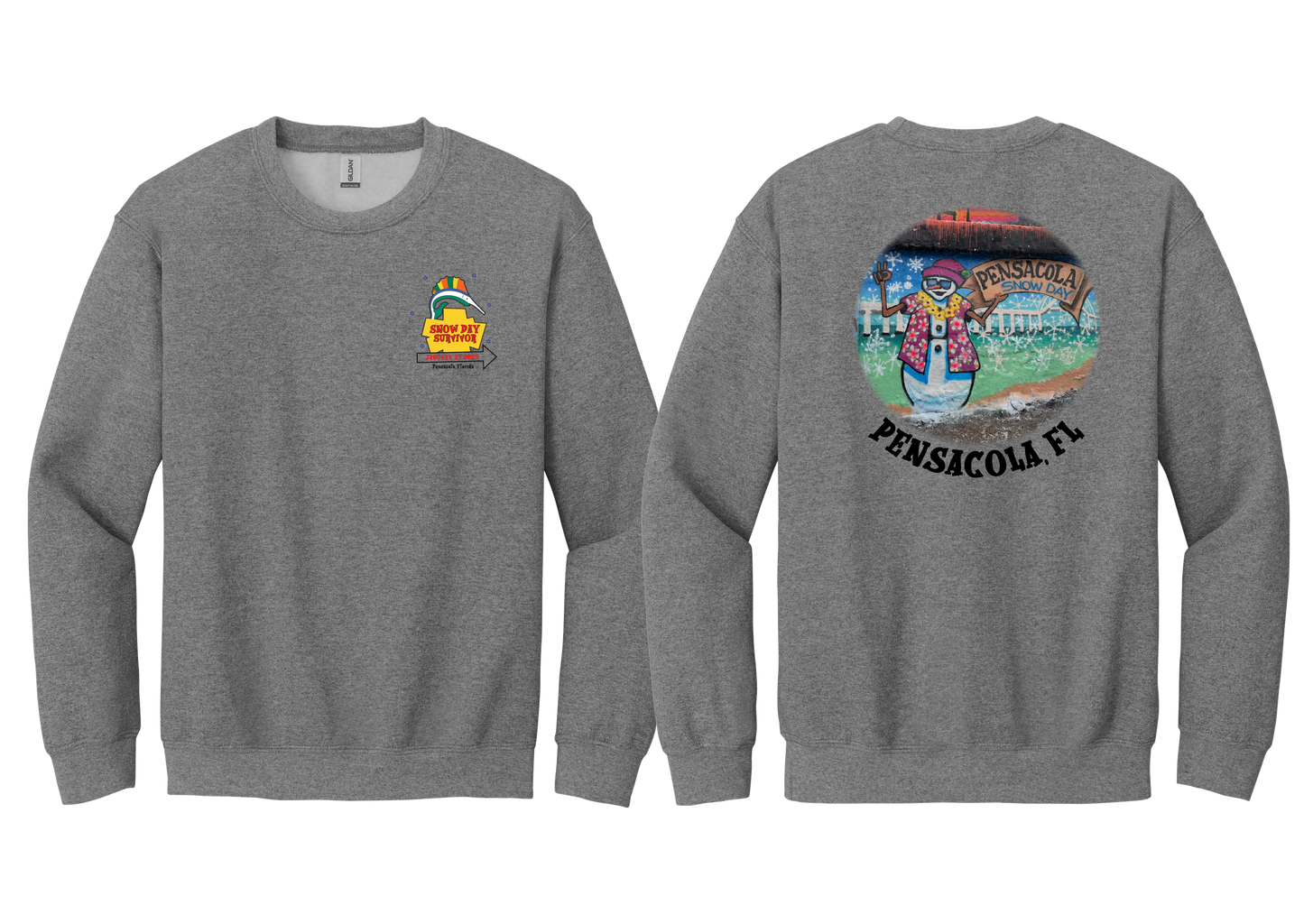 Pensacola Snow Day Survivor Sweatshirt-Gildan