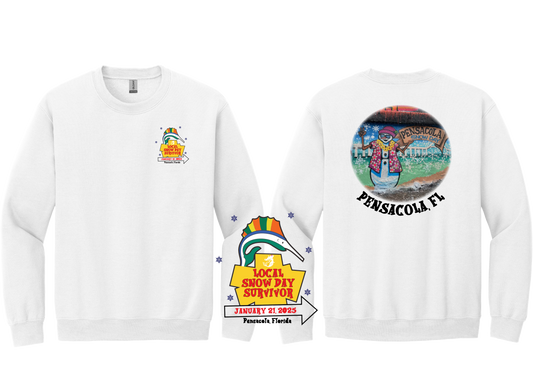 Mermaid Pensacola Snow Day Survivor Sweatshirt-Gildan