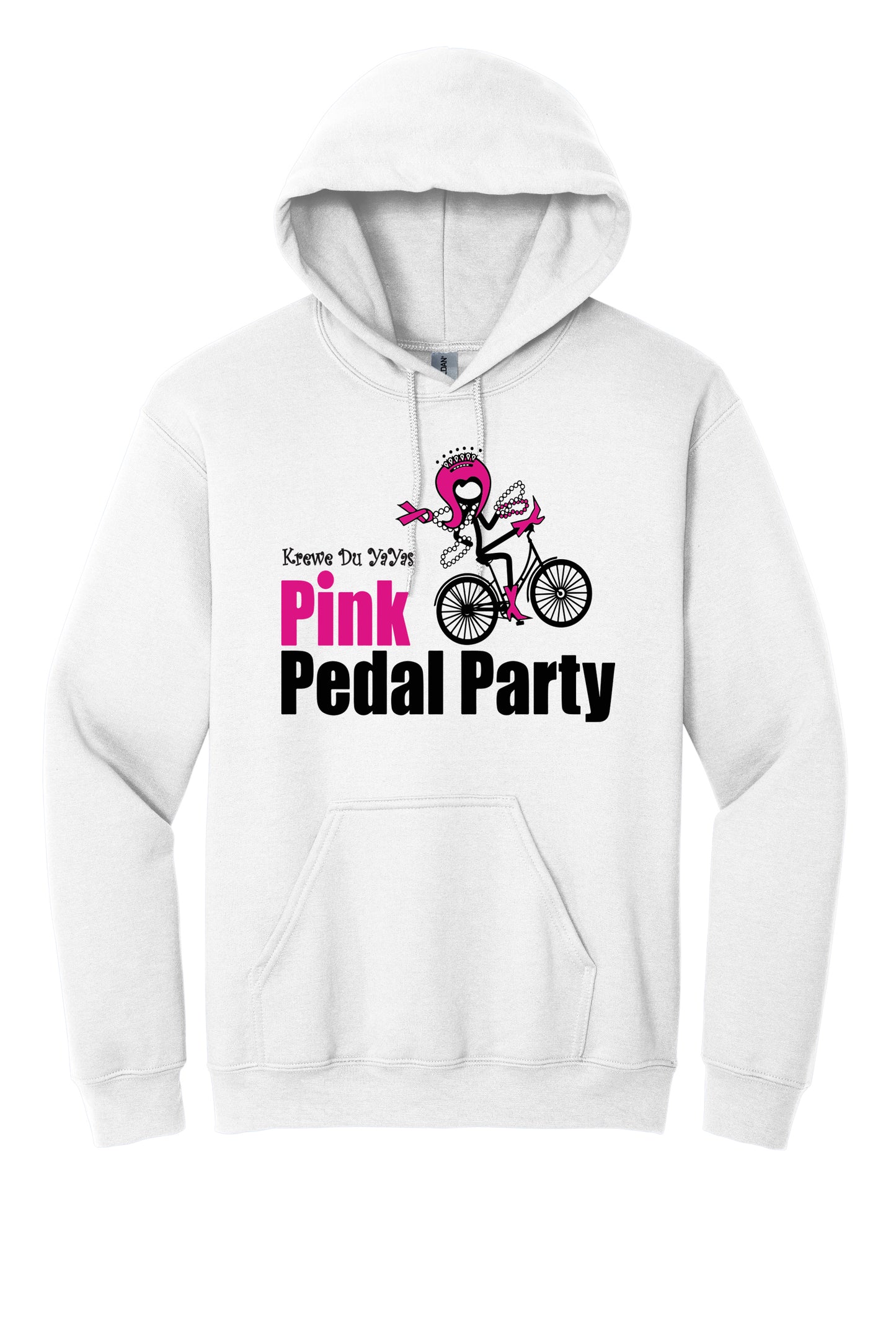 YAYA Pink Pedal Hoodie-White