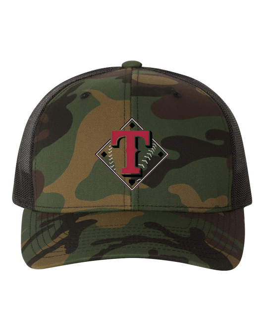 Tate Baseball Camo Retro Trucker Hat