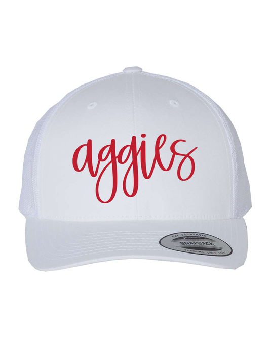 Aggies White Adjustable Hat