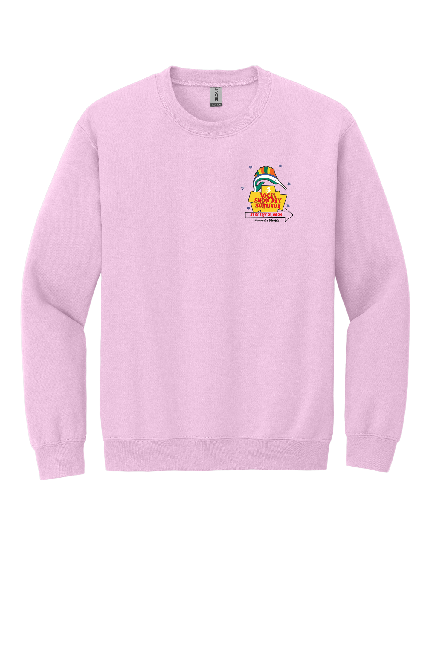 Mermaid Pensacola Snow Day Survivor Sweatshirt-Gildan